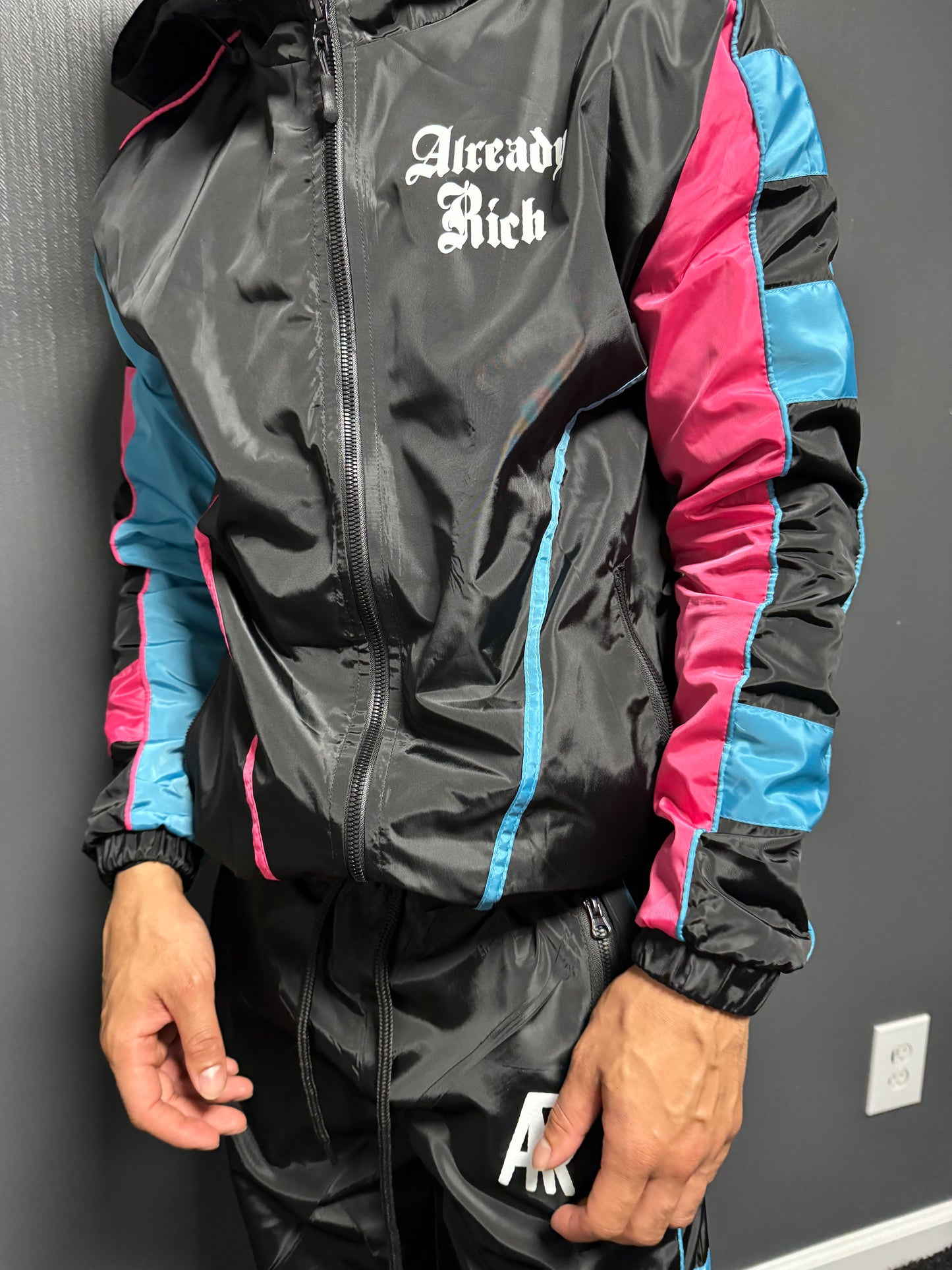 Track Suit (Black And Pink)