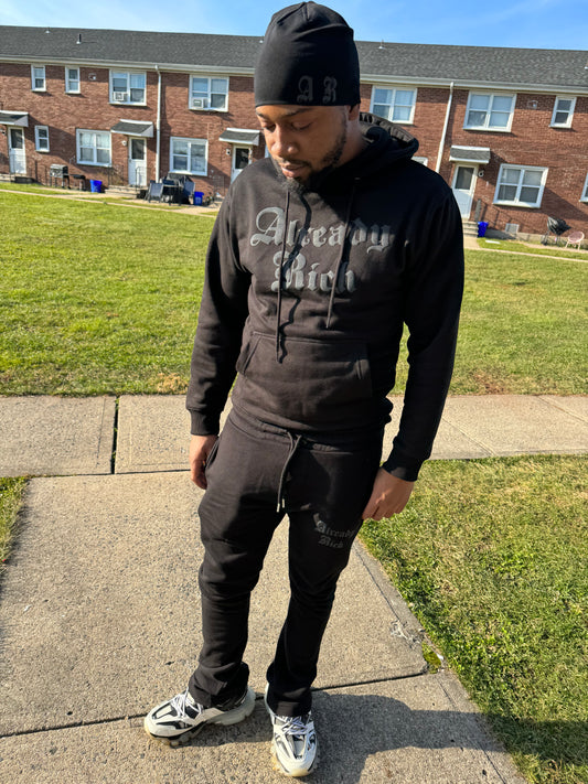 Black On Black Sweat Suit (Stacked)