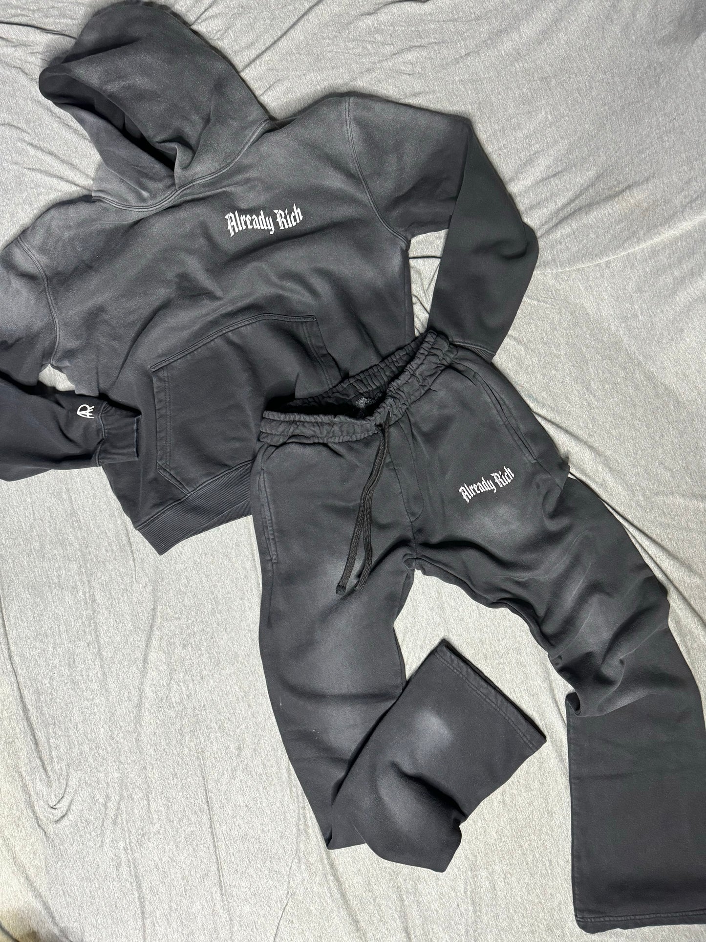 Heavyweight Black (Sun Faded) Sweatsuit